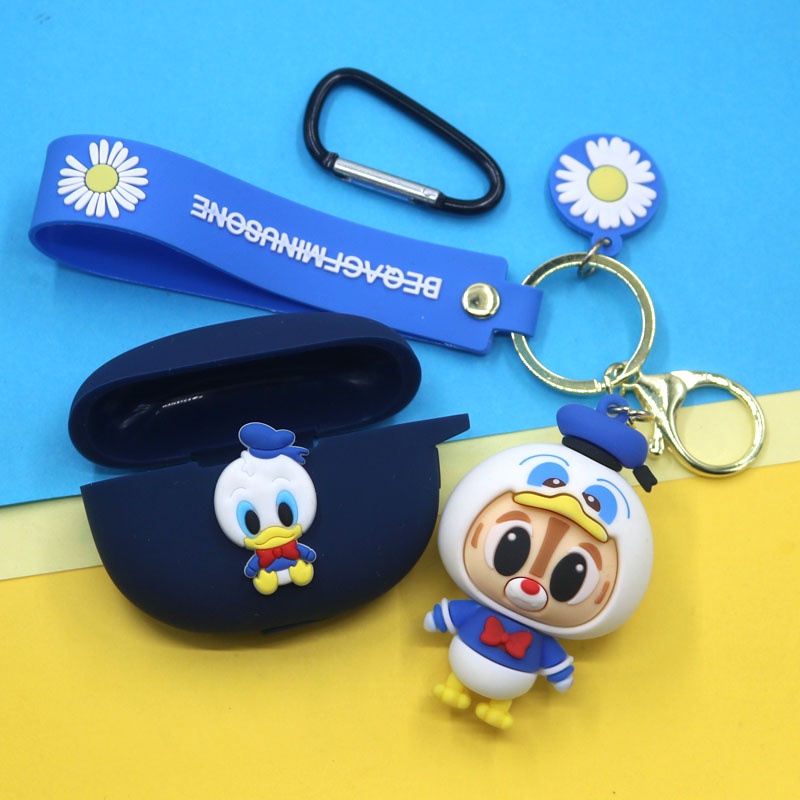 Case Pelindung headset wireless Bluetooth Motif Donald Duck Untuk Huawei freebuds 4i