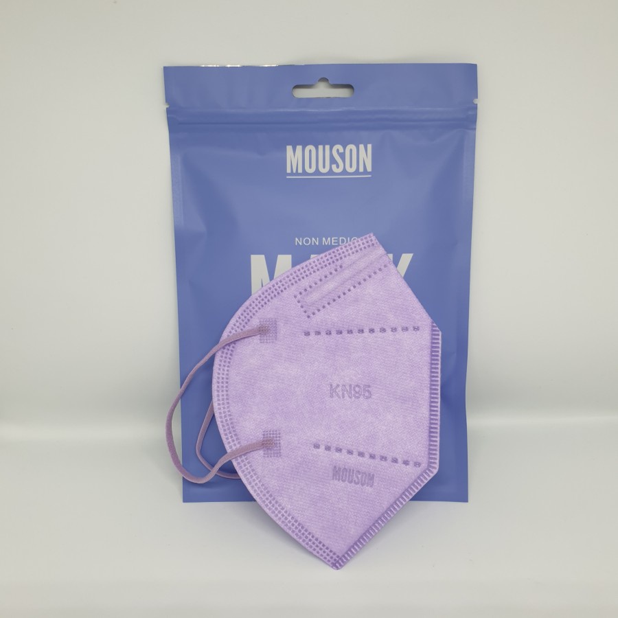 Masker KN95 Ungu Muda Mousson Earloop - Tali Senada - 10 Pcs