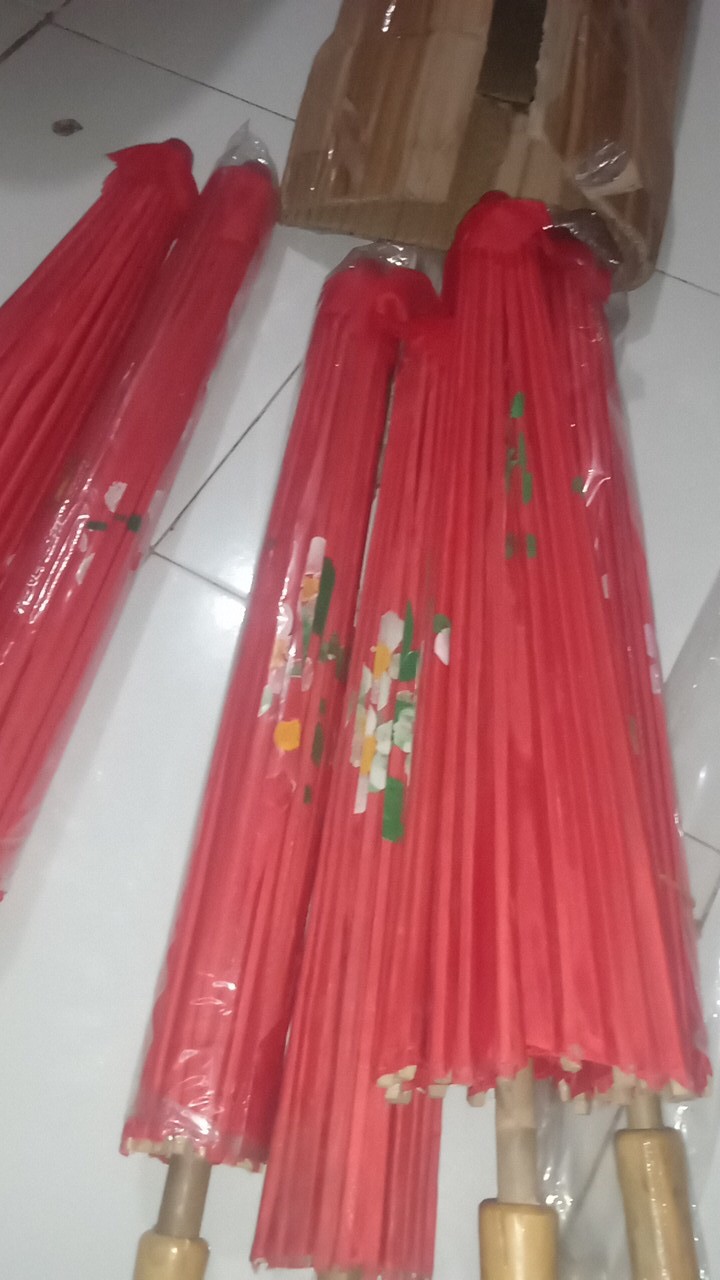 Payung Nari Besar Diameter 84cm / Payung Bahan Kain / Payung China / Payung Jepang / Dekorasi Imlek