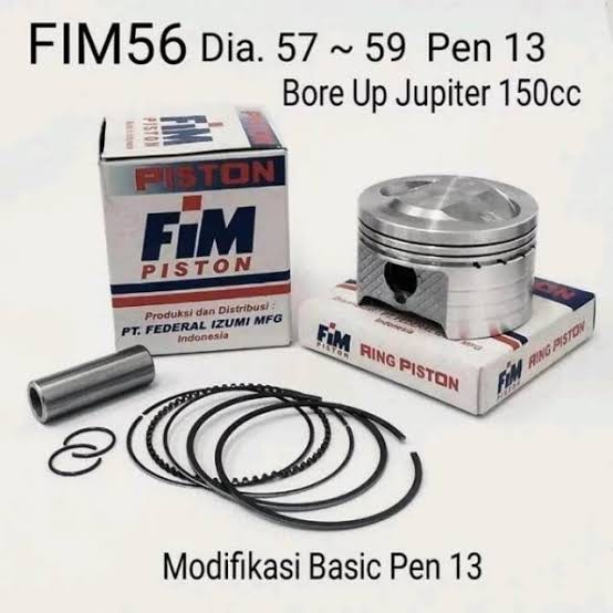 PISTON SEHER KIT SET FIM 56 ukuran 57 57 5 58 58 5 59 mm PISTON SEHER KIT SET FIM 56 ukuran 57 57 5 58 58 5 59 mm
