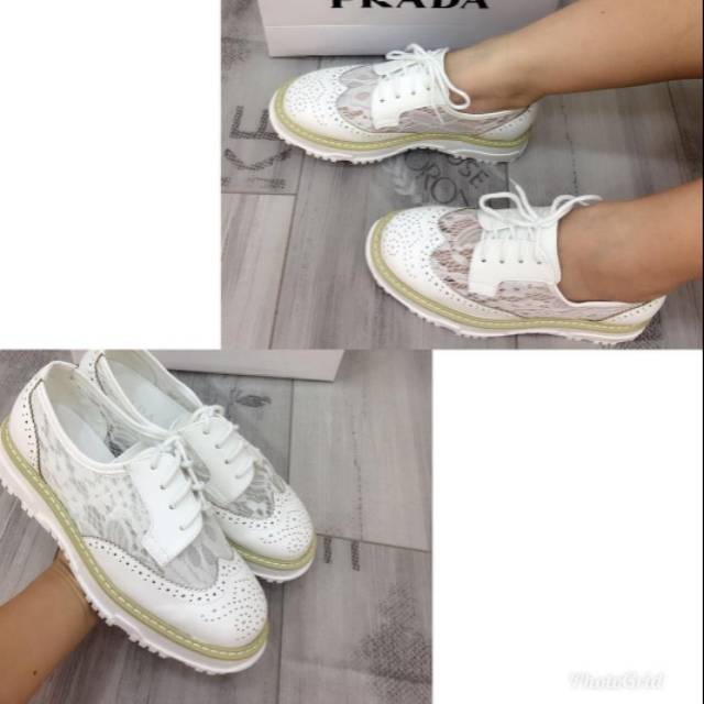 PRADA Wedges Sneaker Semi Premium Sneaker Prada sepatu Prada sepatu wedges Prada wanita