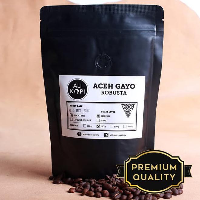 

Promo Akhir Tahun Ali Kopi Kopi Aceh Gayo Robusta 250G - Medium Roast Kode 236