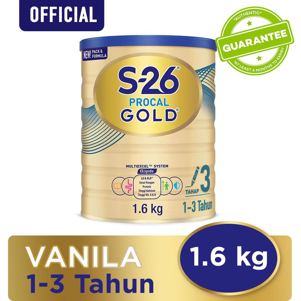 S26 Procal Gold Tahap 3 Vanilla - 1600 gr