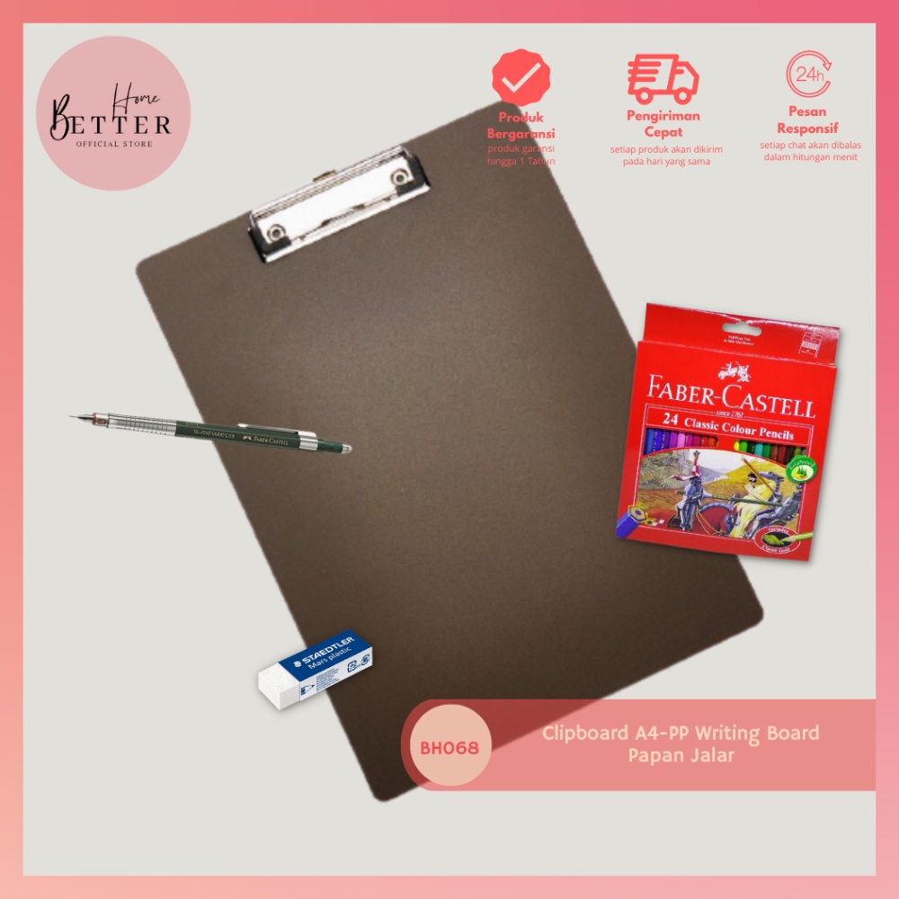 

Better Home - Clipboard A4-PP Writing Board Papan Jalar BH068