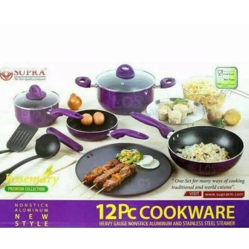 SUPRA ROSEMARY 12 PCS COOKWARE SET