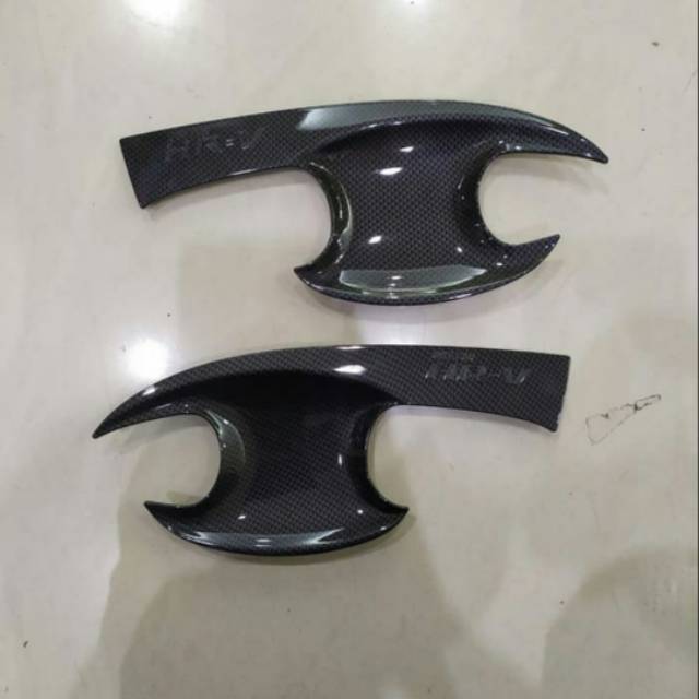 Outer/ mangkok handle pintu depan mobil HRV Full carbon