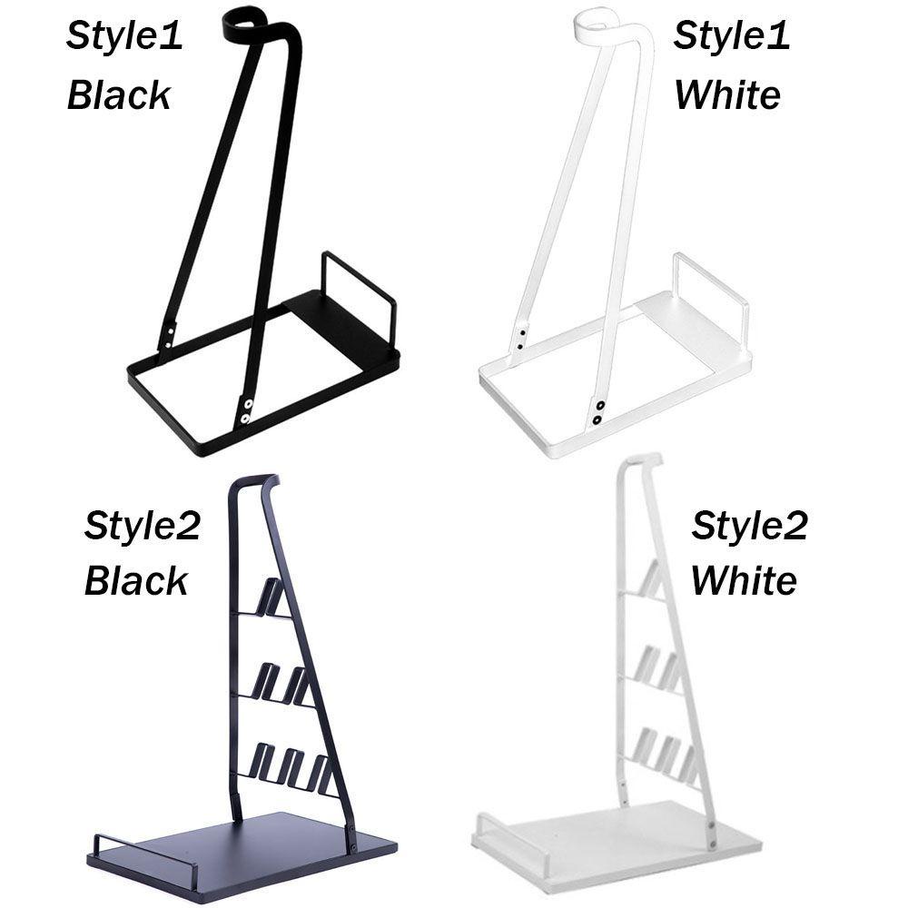 Solighter Rak Vacuum Cleaner Bebas Paku Rak Mulus Kreatif Alat Sikat Lantai Berdiri Penyimpanan