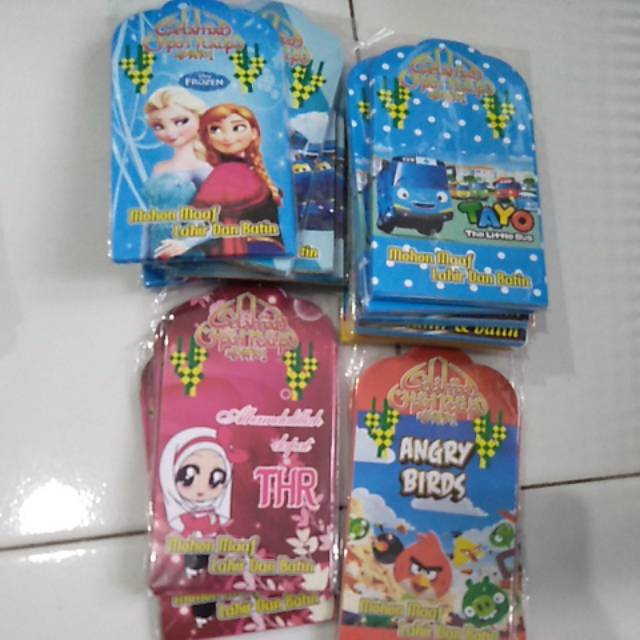 Amplop lebaran karakter lucu.perpack isi 10