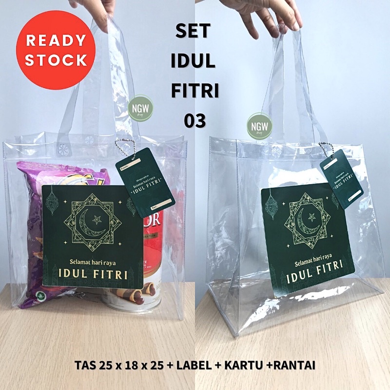 

Tas PVC mika set edisi lebaran idul fitri ramadhan 25 x 18 x 25 goodie bag hampers - large 03
