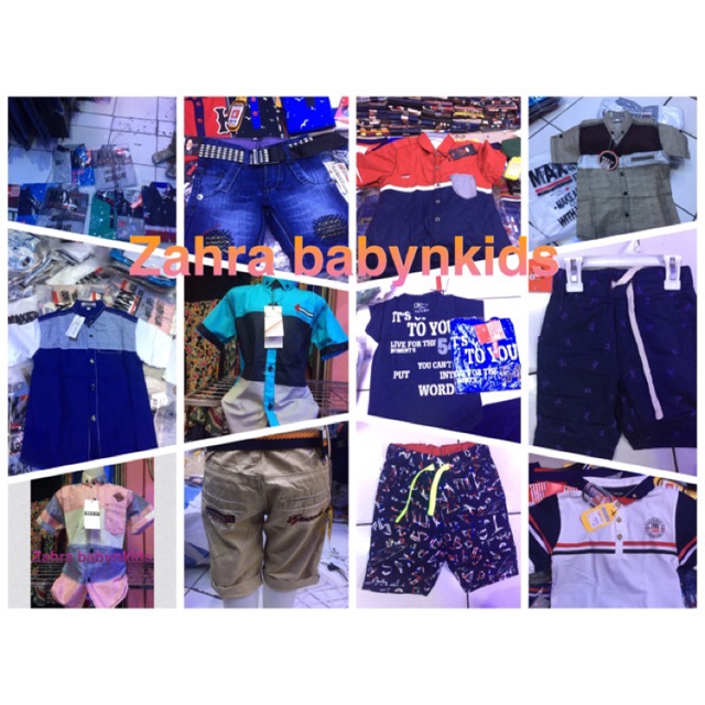 PAHE ( PAKET HEMAT ANAK ) Levis panjang,levis pendek,katun pendek,kemeja,kaos kerah dan kaos oblong