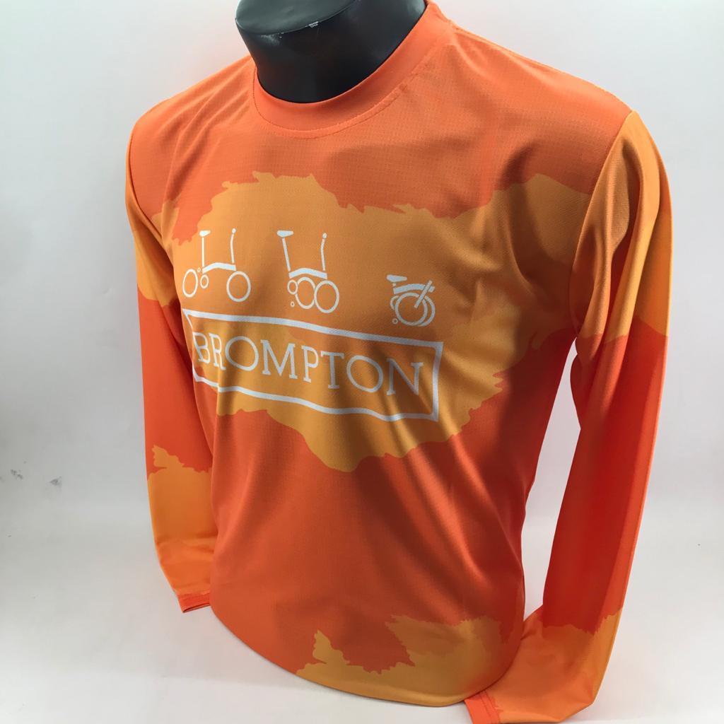 Jersey Gowes Sepeda Lipat Dri Fit Lengan Panjang Pria Wanita