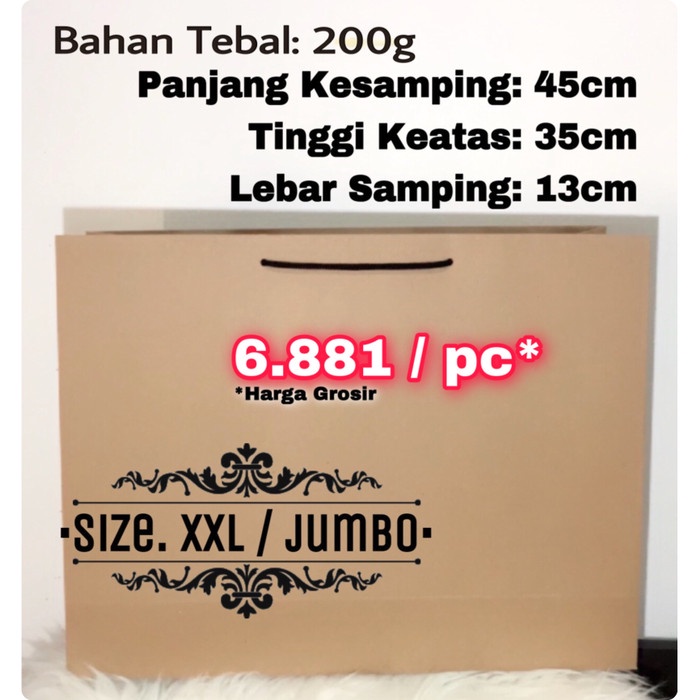 

NEW paper bag | tas kertas | tas belanja | paperbag | xxL size besar jumbo