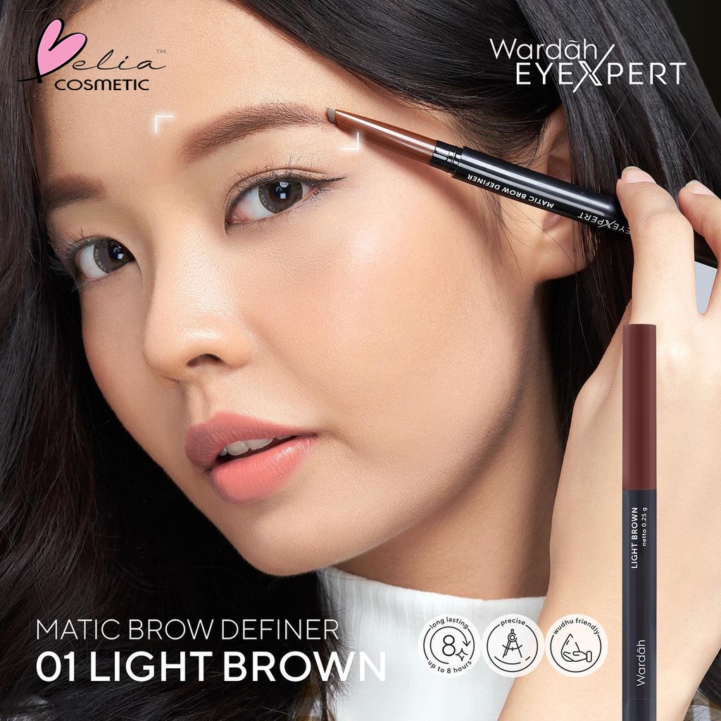 ❤ BELIA ❤ Wardah EyeXpert Matic Brow Definer | Eye Brow Eyebrow pencil (pensil alis) Brown &amp; Black - Pensil Alis Anti Air dan Tahan Lama | BPOM