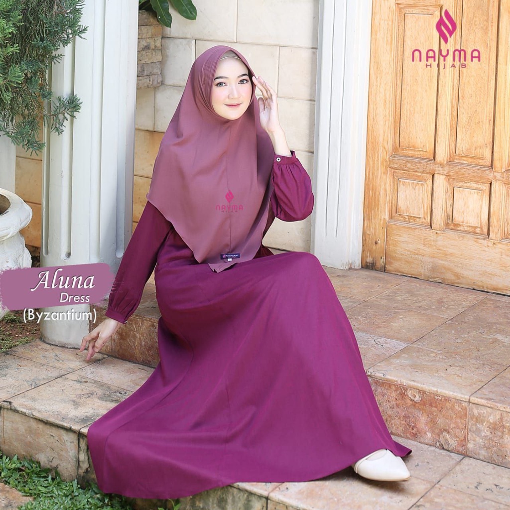 ALUNA Dress Basic by Nayma Hijab Katun Madina