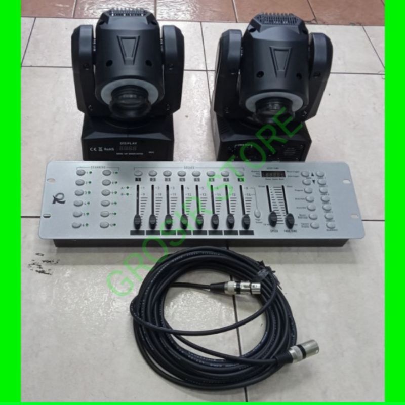 Paket Lighting 4Unit Mini Beam Moving Head Gobo 30Watt Murni + DMX 512