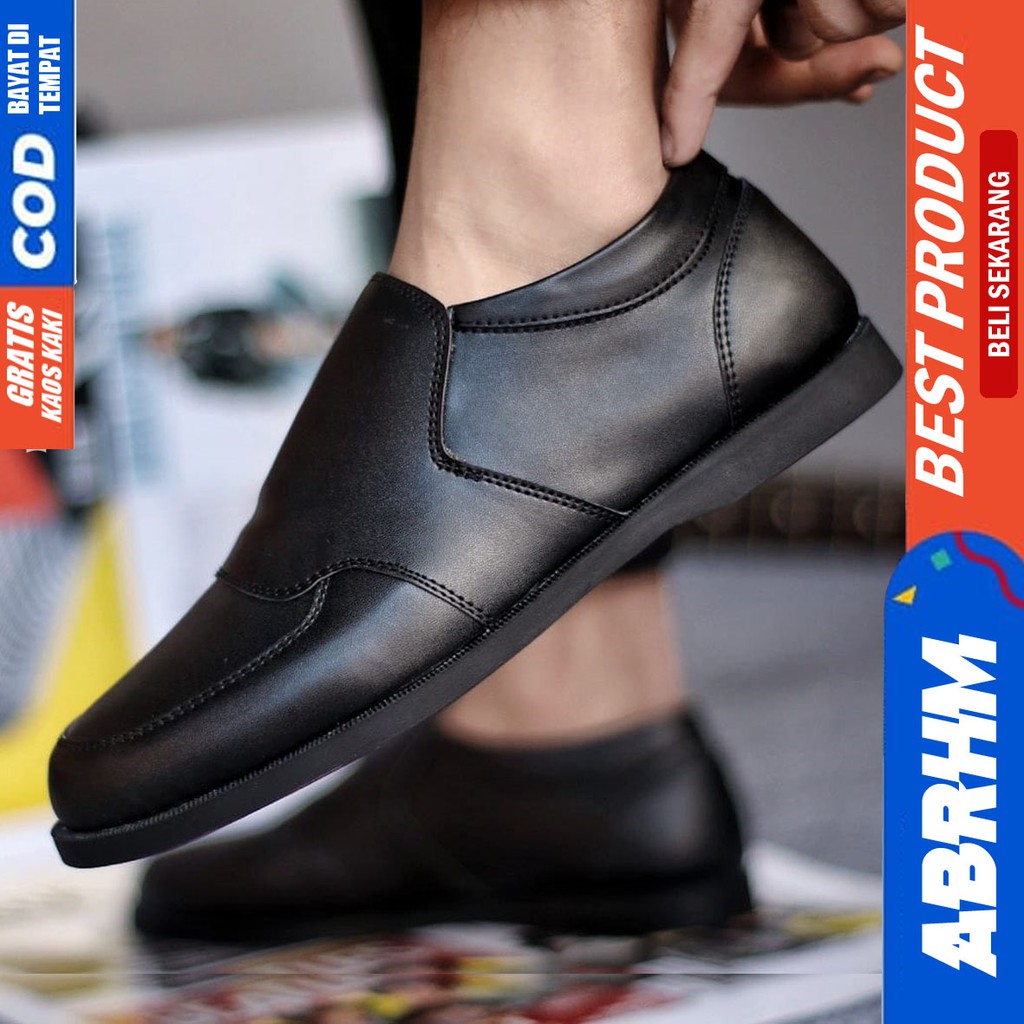 ABRHM x SAMUEL Sepatu Slip On Pria Sepatu Pria Casual Sepatu Kerja Kantor Pria Cowok / Cowo Ori Sepatu Kasual Santai Kuliah Kondangan Gaya Keren Kekinian Original