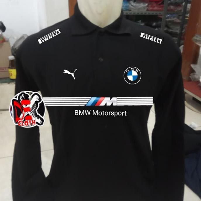 polo shirt-kaos-tshirt bmw motorsport lengan panjang