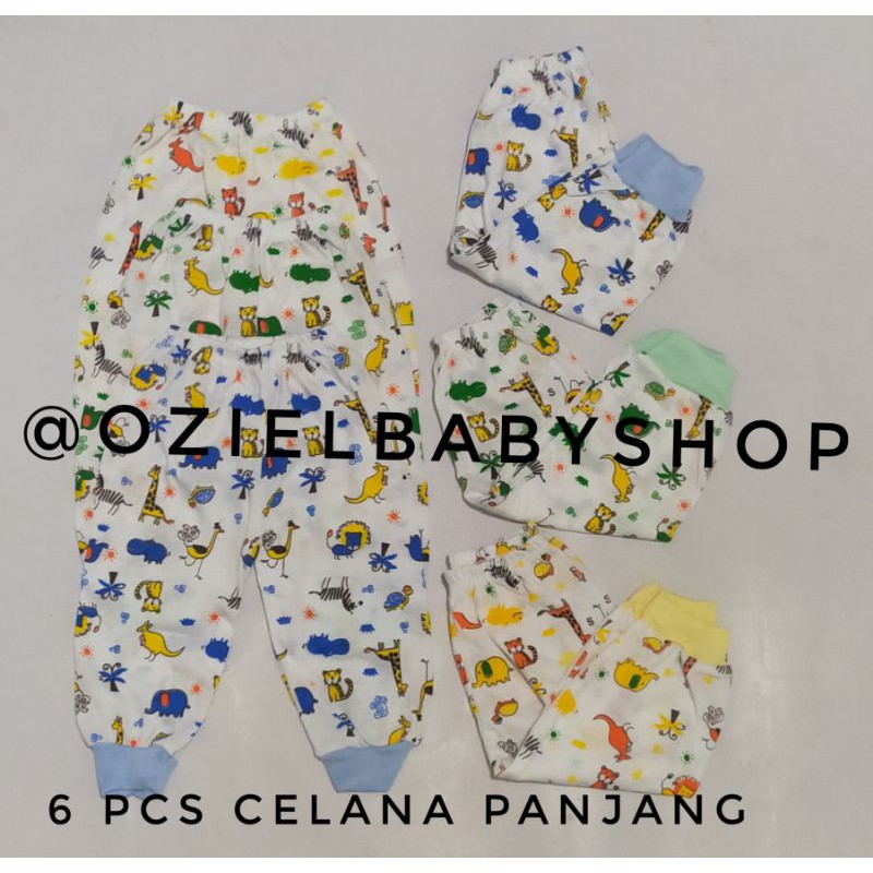 6 pcs celana panjang bayi baru lahir 0-6 bulan SNI