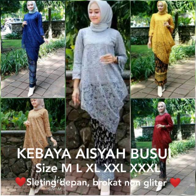 KEBAYA BROKAT BUSUI KEBAYA AISYAH TUNIK MIRING PANJANG KEBAYA CANTIK KEBAYA BROKAT