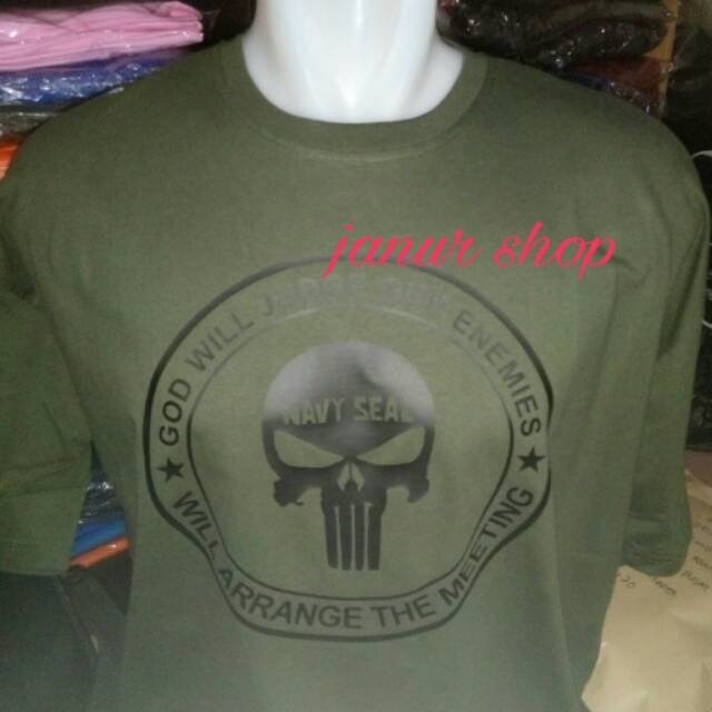 kaos baju t-shirt navy seal army unisex