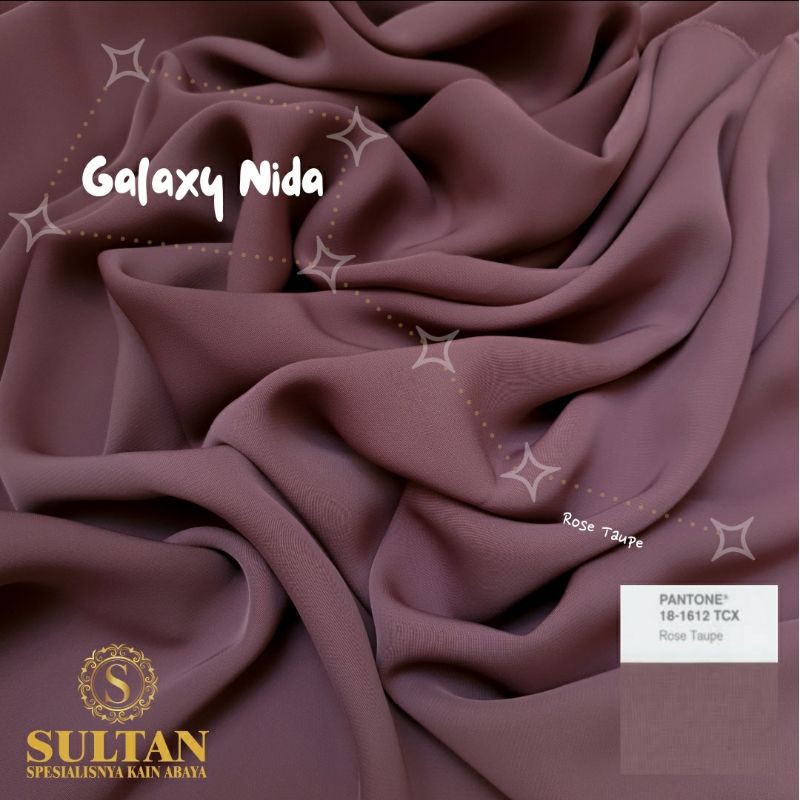 50cm Galaxy Nida Warna Rose Taupe Kain Sultan Shopee Indonesia