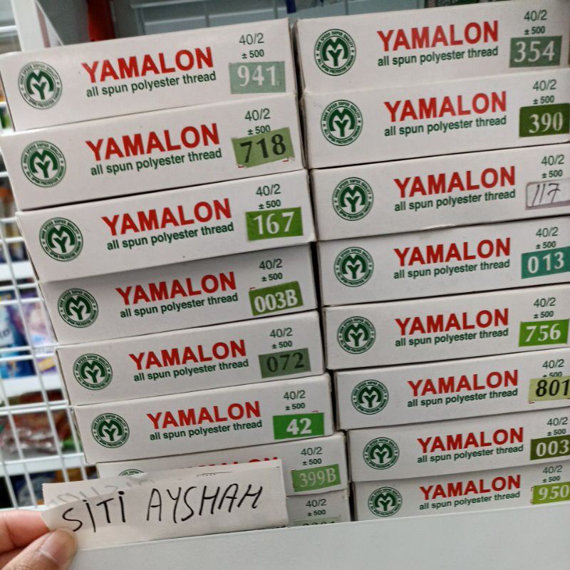 Yamalon benang jahit warna hijau muda12 biji