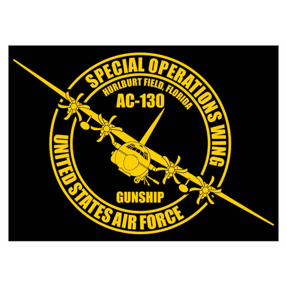 AC-130 Gunship Cutting Sticker