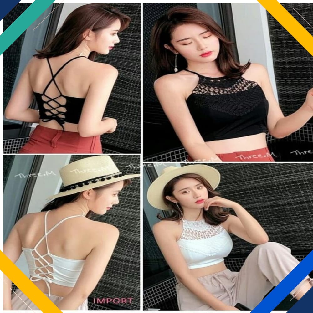 BM- 6418# Knit Lacetop Kekinian Baju Atasan Wanita 0133 Premium RIC