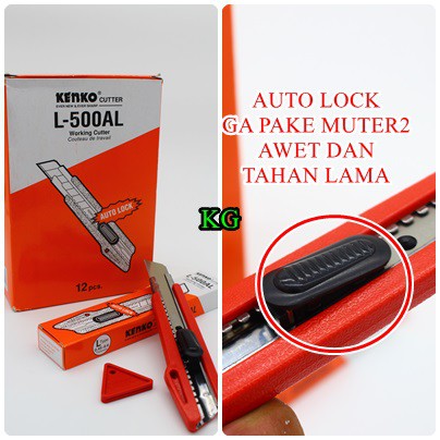 

Cutter Kenko L-500AL Auto Lock / PISAU PEMOTONG KENKO L500 AUTOLOCK