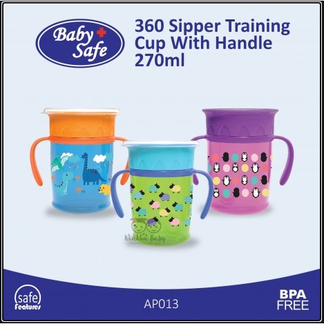 Baby Safe Sipper Cup Botol Minum Anak 360 Derajat Anti Tumpah 270 ml AP013