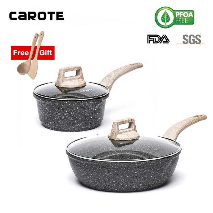 [SPECIAL] Carote EW 2 PCS Set Batu Granit Wajan Anti Lengket