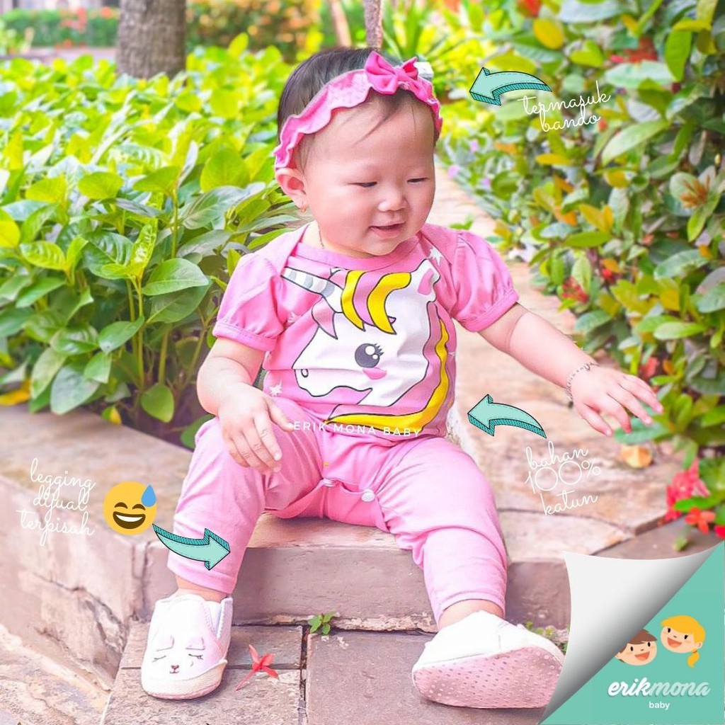 baju bayi jumper bayi lucu model unicorn