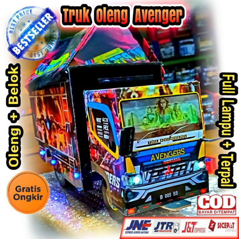 TRUK OLENG MINIATUR TRUK OLENG MAINAN ANAK BESAR 52cm