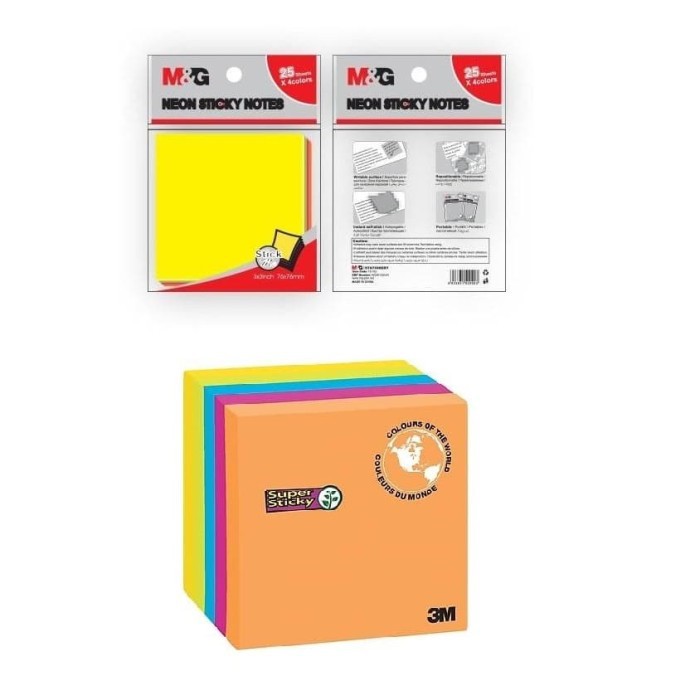 

Sticky Notes Neon Color 3x2inch 100s - YS-182 Sticky Notes 25x4 Warna