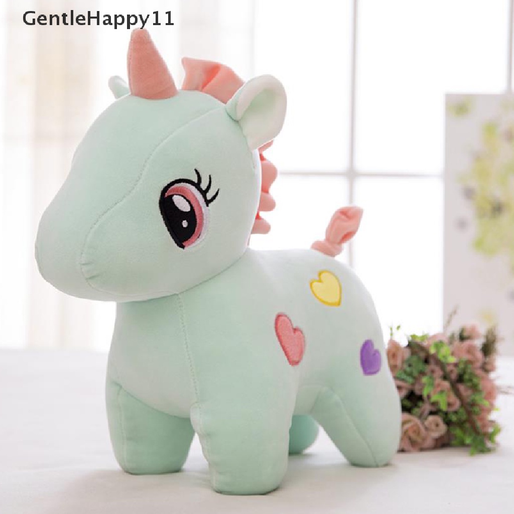 Gentlehappy Mainan Boneka Unicorn Pelangi 20CM Bahan Plush Untuk Bayi / Anak