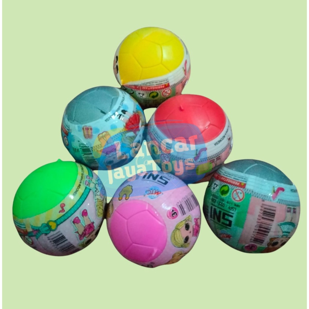 Mainan Anak Telor SUPER BALL Mini dan Super Egg Kejutan Surprise Egg Telor boneka