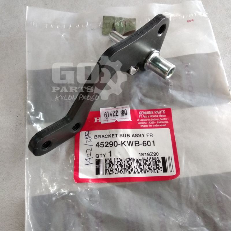 Bracket Sub Assy FR 45290-KWB-601 Dudukan Kaliper Cakram Depan ORI Honda Revo 110 Blade GTR 150