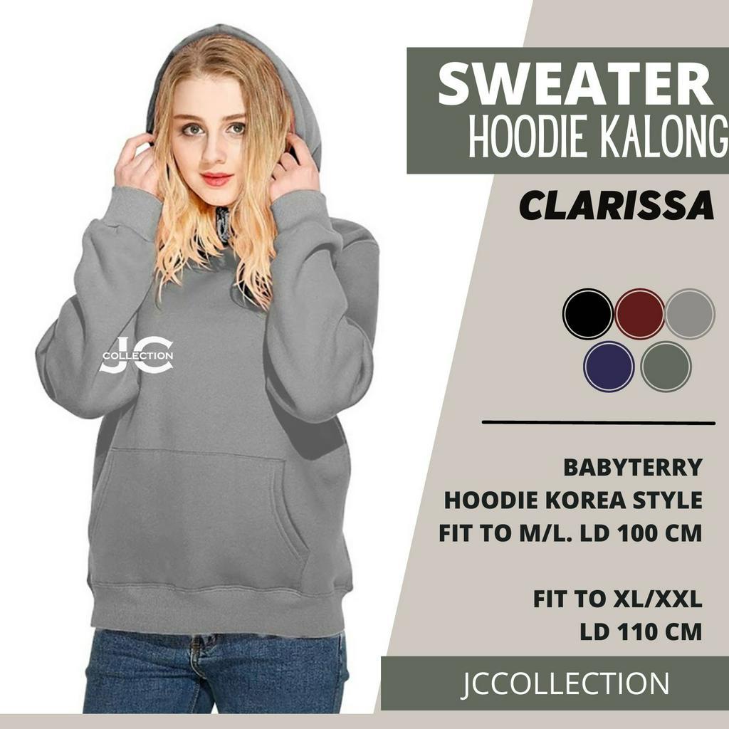 Jaket Sweater Hoodie Wanita Oversize - Carlissa - JCCollections