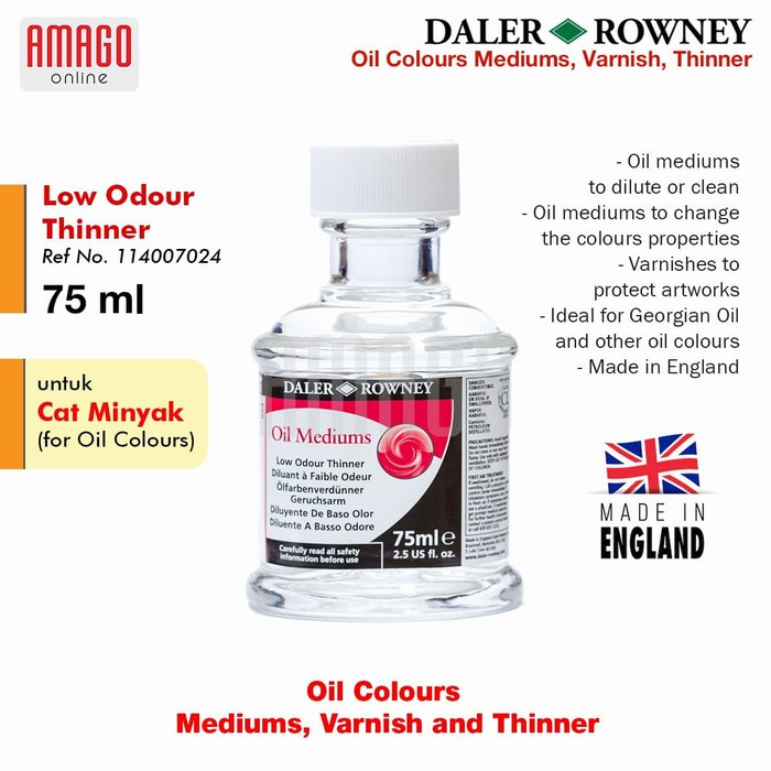 THINNER DALER-ROWNEY - LOW ODOUR THINNER 75 ml - 114007024 - BEST QUALITY