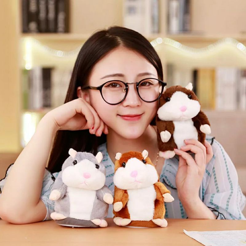 TALKING HAMSTER BONEKA HAMSTER BISA BICARA MENIRUKAN SUARA / TALKING HAMSTER