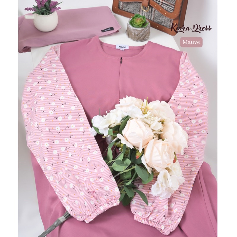 KIARA DRESS | GAMIS SHAKILA MURAH | bisa COD-Dusty