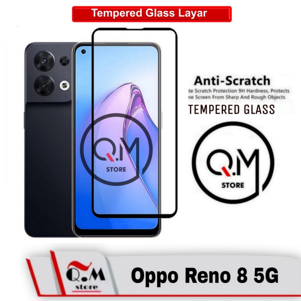 Tempered Glass Layar Oppo Reno 8 5G Anti Gores  Screen Guard Pelindung Layar