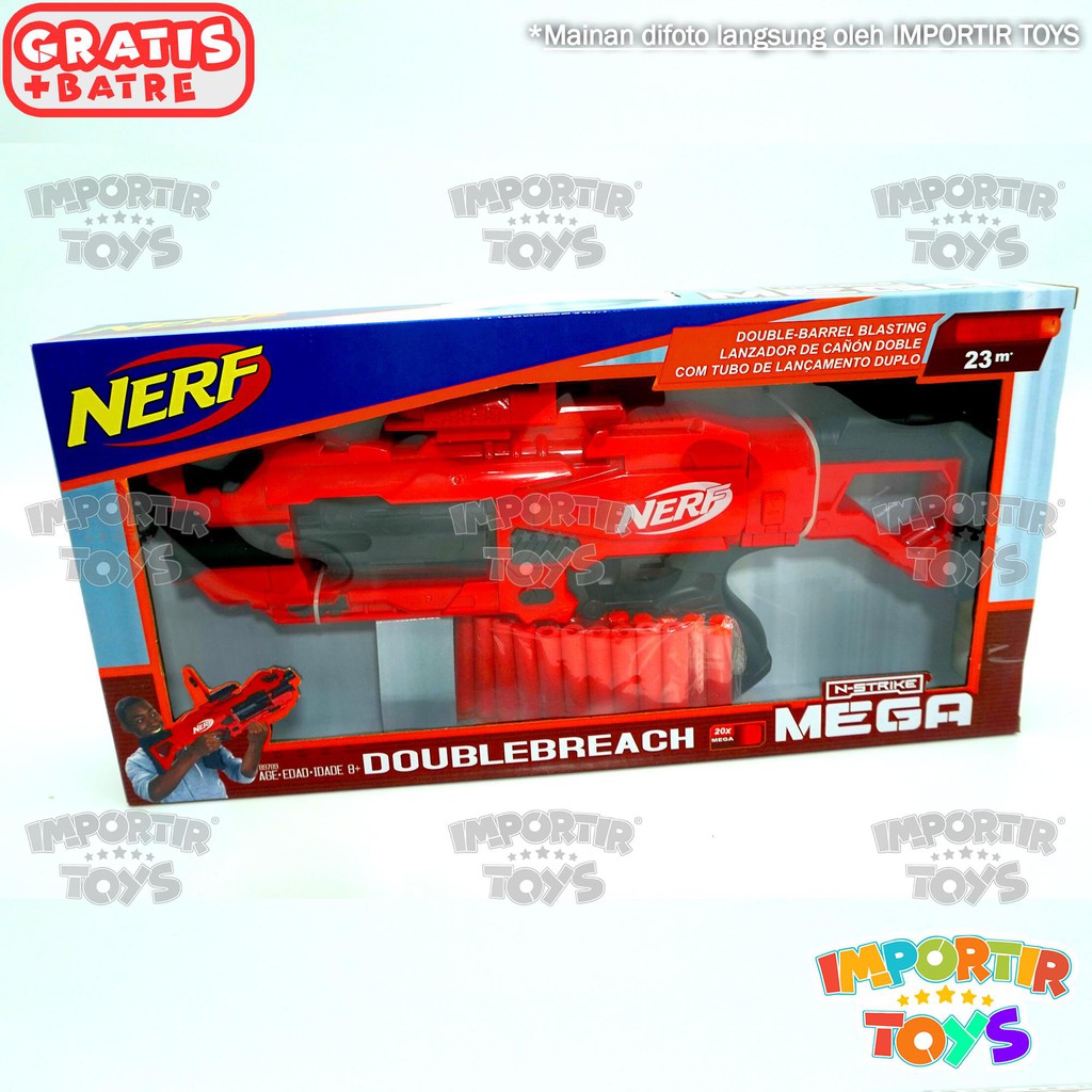 NERF GUN ELEKTRIK IMPORT + PELURU KARET + FREE BATRE (Ber-SNI) IMPORTIR TOYS