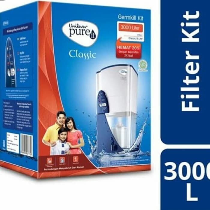 GermKill Filter Pure it Unilever 3000 Liter - Obat Pure It Classic 9 Liter