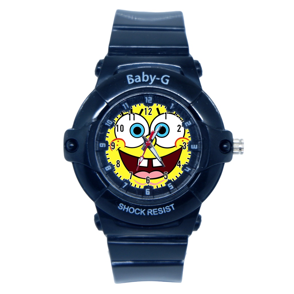 Jam Tangan Sport Anak Karakter Spongebob  Anti Air