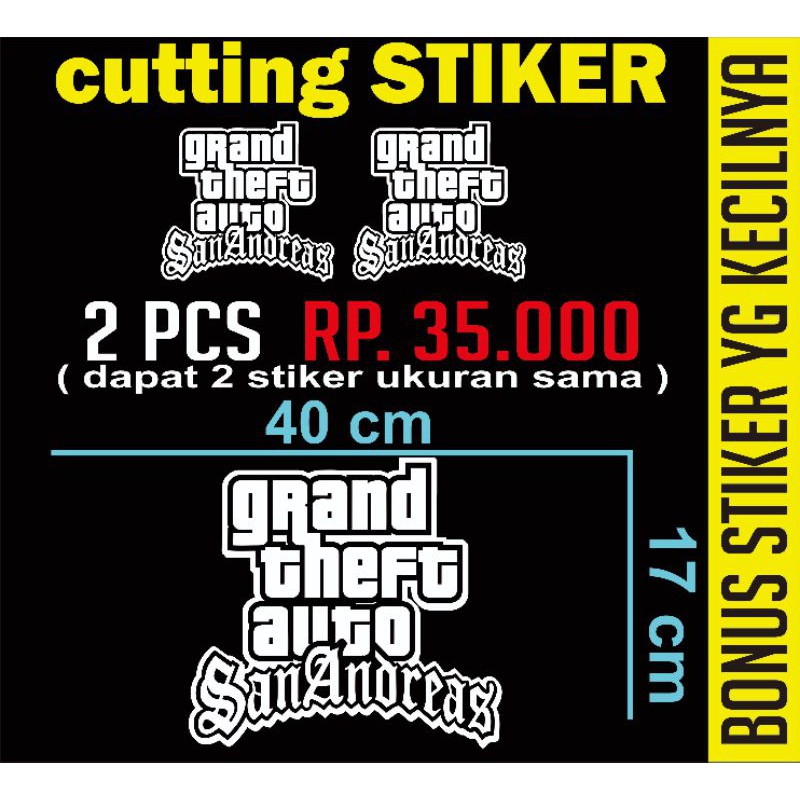 

cutting stiker logo GTA