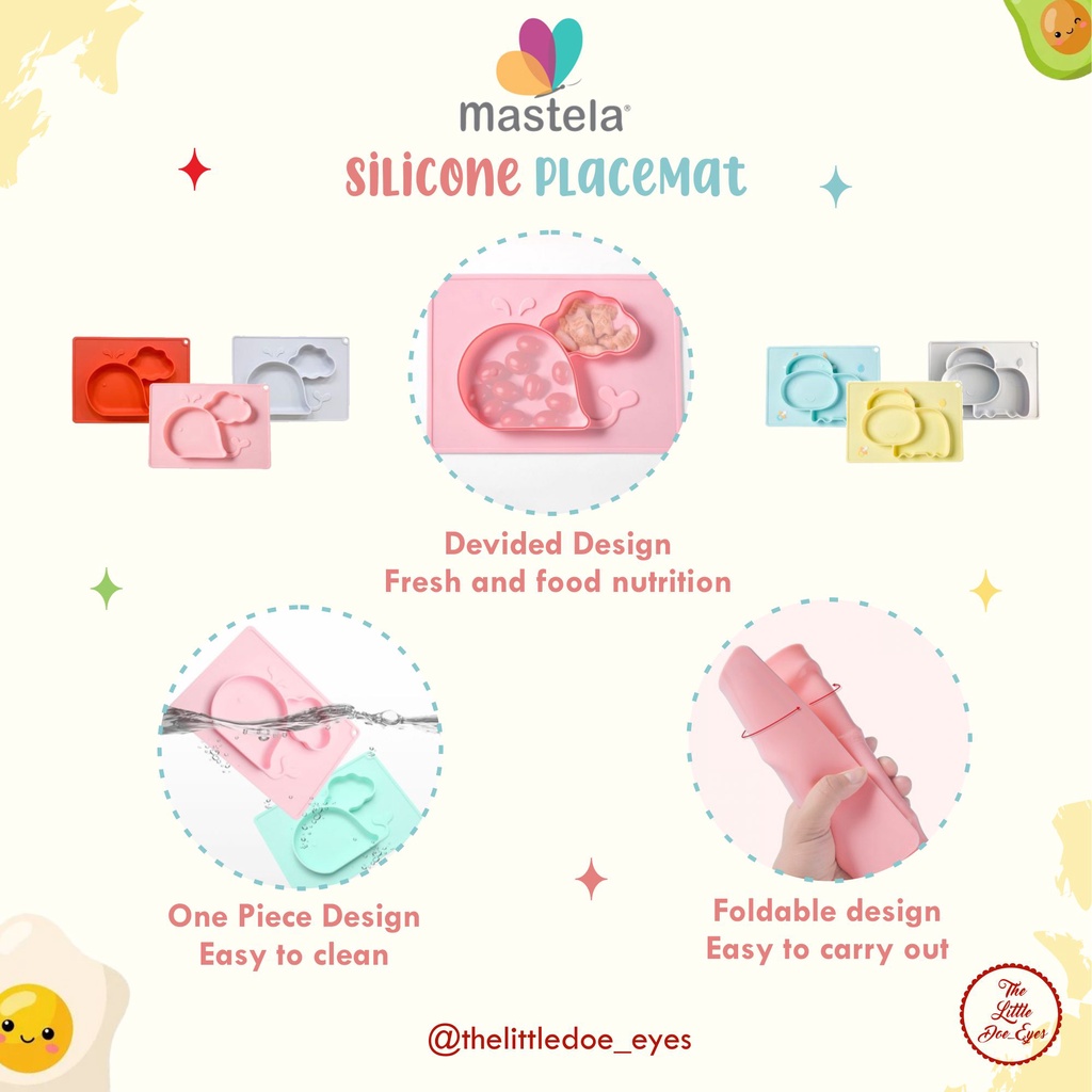 Mastela Silicone Placemat / piring silikon anak