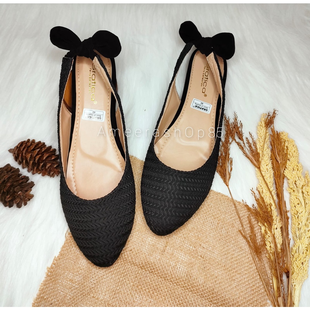 sepatu flat shoes wanita gratica pita belakang MA44