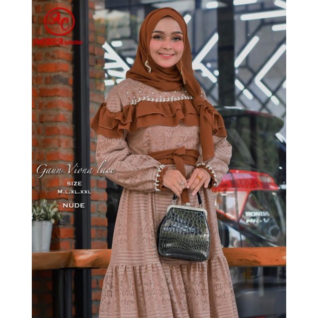 Gaun viola//gamis aldza //fashion muslim//gamis lebaran