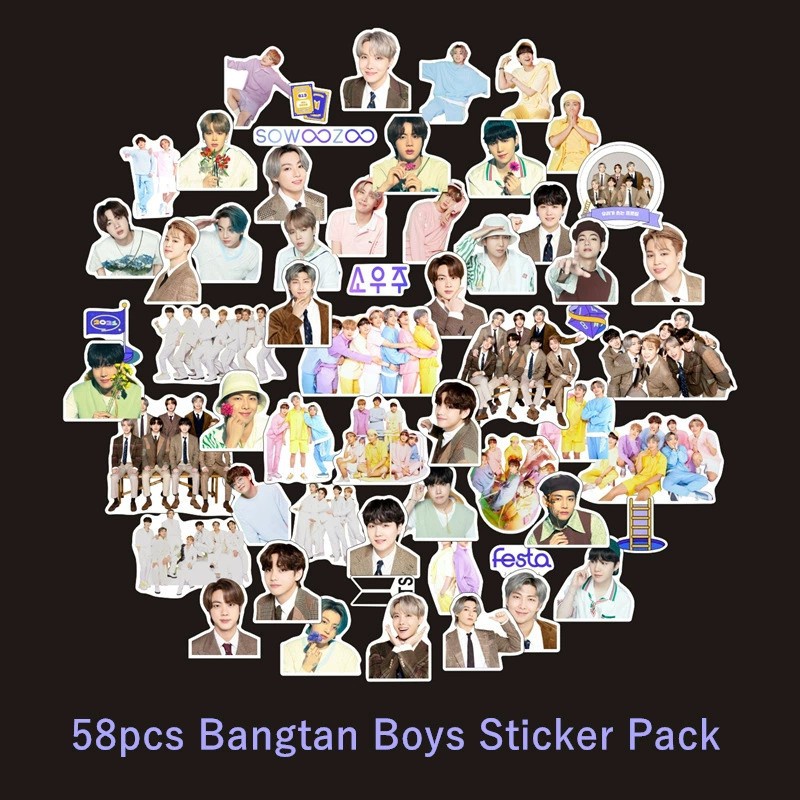 100pcs Stiker Desain BTS 7FATES Holiday Butter Festa Untuk Dekorasi